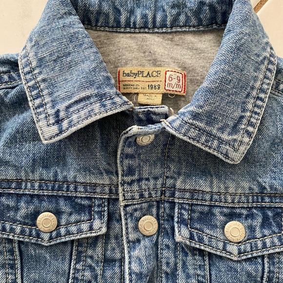Vintage The Childrens Place blue denim jacket 6-9 months - Picture 3 of 3